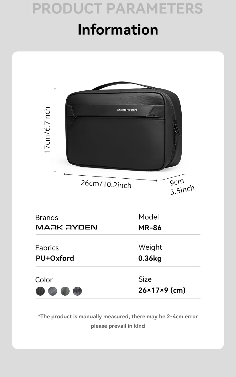 Compact Size and Large Capacity Multi-Layer Paged Washbag